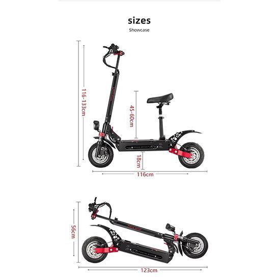 E-skútr BOYUEDA Q7Pro Max E-Scooter 3200W Duální motor 52V28AH Baterie Aktivace NFC Ovládání aplikací E-skútr Tiché pneumatiky Elektrický skútr