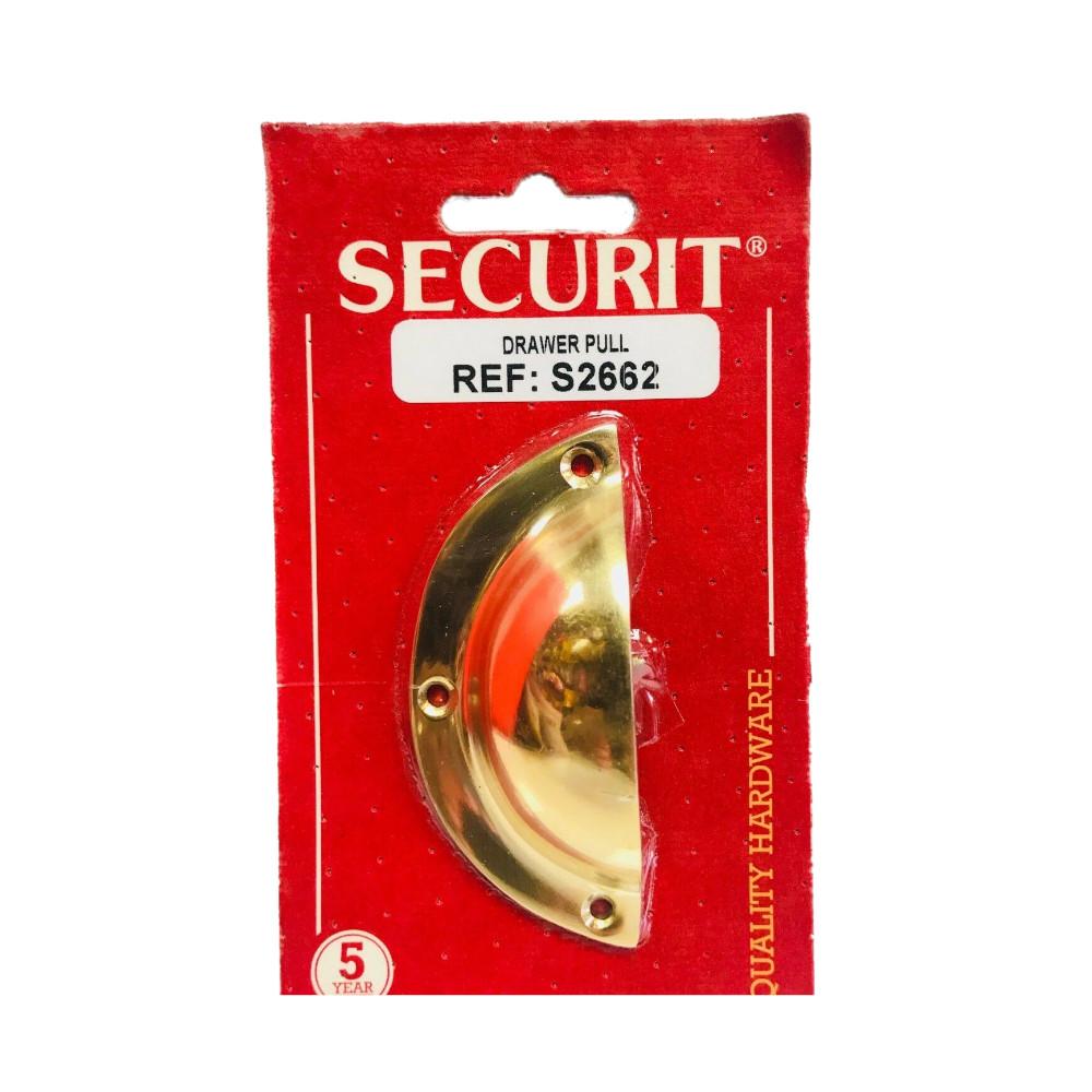 Securit Tirador de cajón de latón