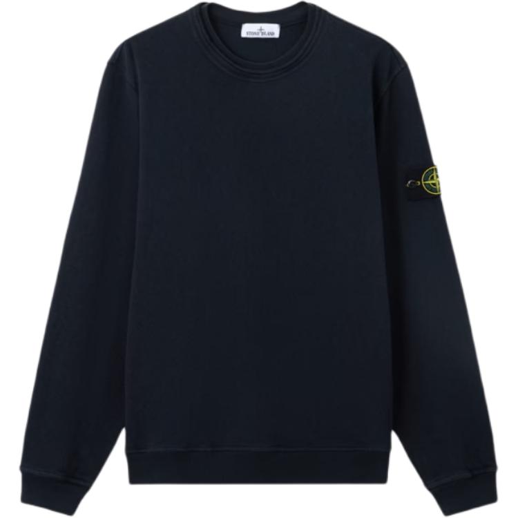 Stone Island Badge Patch Crew Neck Long Sleeve Sweatshirt Men sweatshirt L1S156100034S0060-V0020