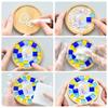 DIY Mixed Colors Children Mosaic  Succulent Pot Tray Mosaic Coaster for Drinking Cup Plant Coaster