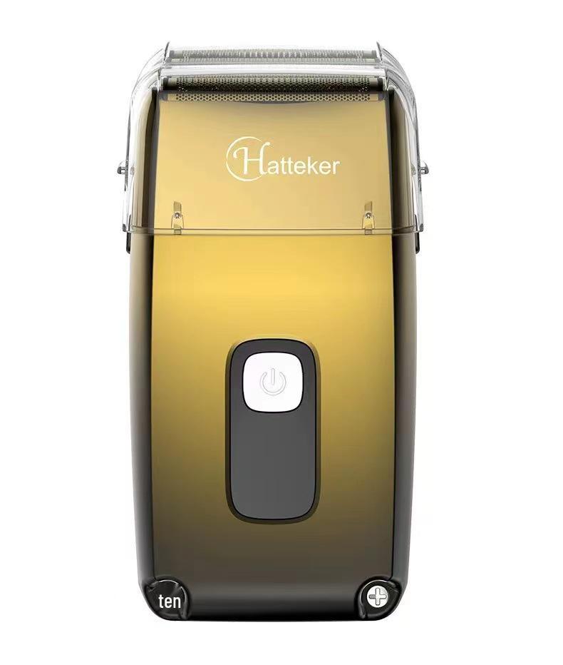 White Electric Three-Blade Mesh Head Shaver - Waterproof Clipper for Balding and Hair Trimming