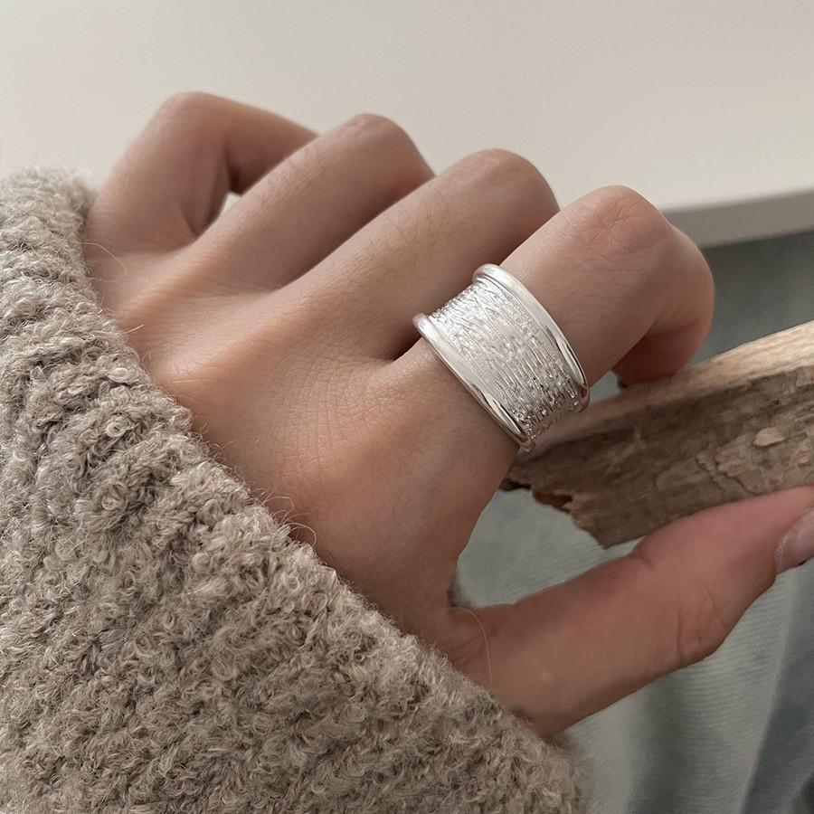 2025 New Luxe Retro Open Ring In S925 Sterling Silver with Double Pearls for Women