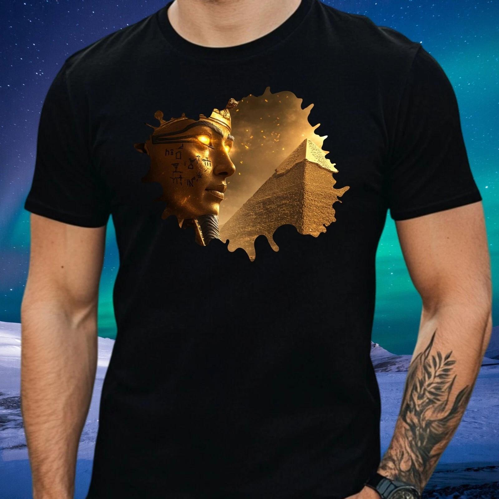 T-Shirt Herren Majestätischer Pharao Motiv Baumwolle Größe S bis 5XL L