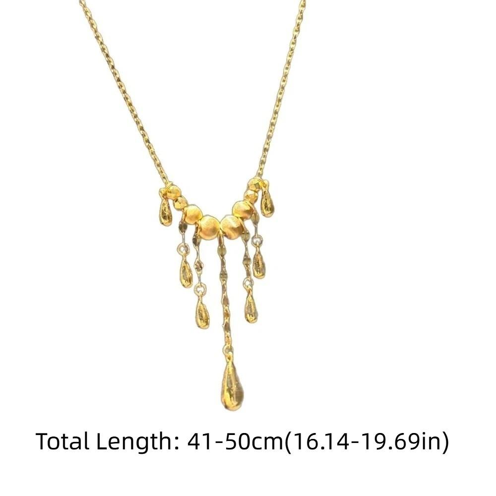 Elegant Luxury Tassel Necklace Versatile Retro Waterdrop Necklace Minimalist Style Exquisite Retro Necklace Women Fashion