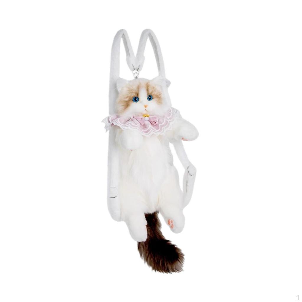 Cute Cat Backpack Realistic Funny Stuffed Animals for Teens Child