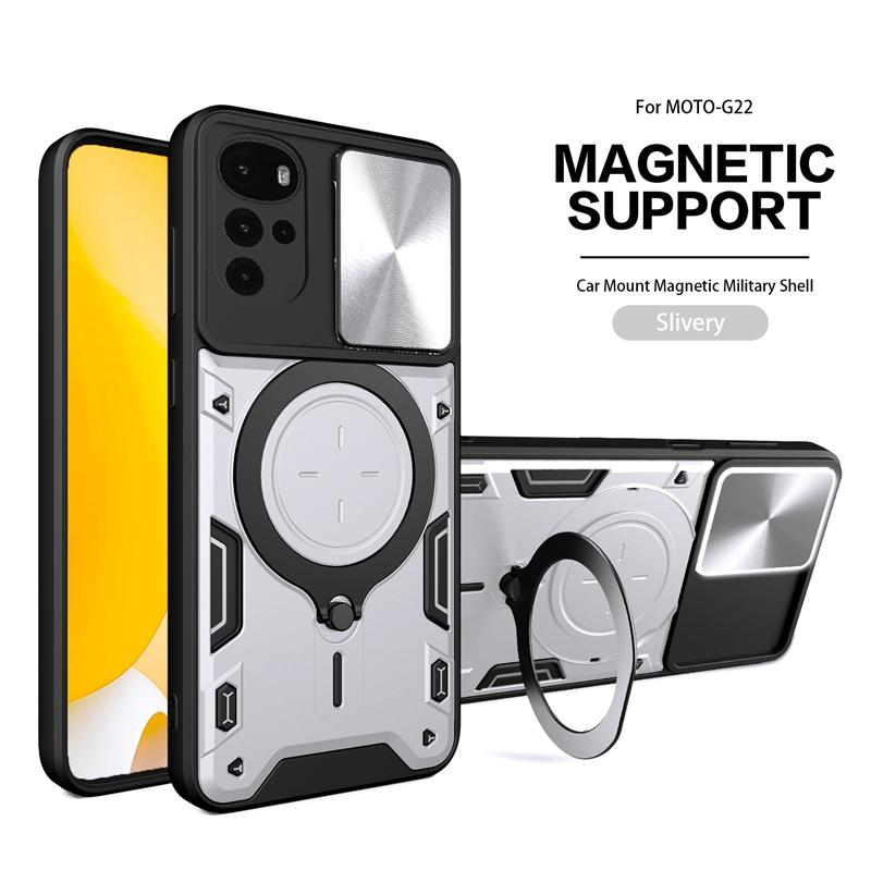 For Motorola Moto G22 E32 Case Ring Holder Slide Lens Protection Phone Case For Moto G22 G 22 E 32 Armor Shockproof Back Cover