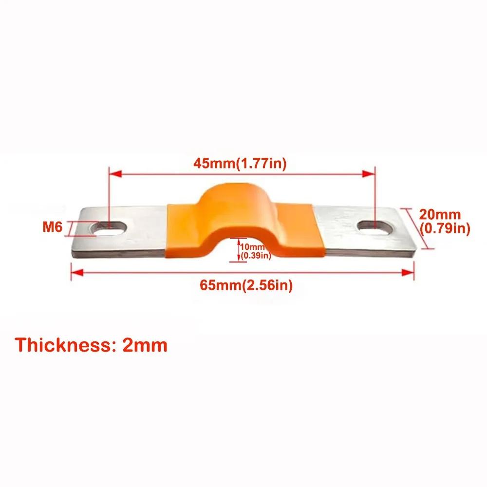 New Hole to Hole 56mm 280Ah Battery Cells Connector 2mm M6 Posts Straps Copper Connecter Flexible Busbar