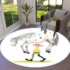 Covor rotund de desen animat Pippi Șoseta Lungă, Covor pentru Living, Dormitor, Canapea, Cameră de Joacă Decor, Covoraș Antiderapant Q0030