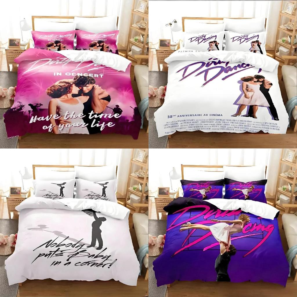 Print Dirty 3d Dancing Pattern Duvet Cover Pillowcase Set Bedroom Bedding Gift
