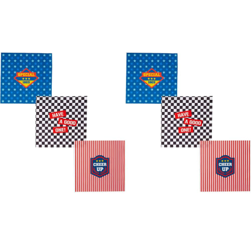 Marushin Piccolino Handkerchiefs, 3-Piece Set (2-Piece Set), Multi-Style, Perfect for Preschool, Kindergarten, and Elementary School, Suitable for Boy