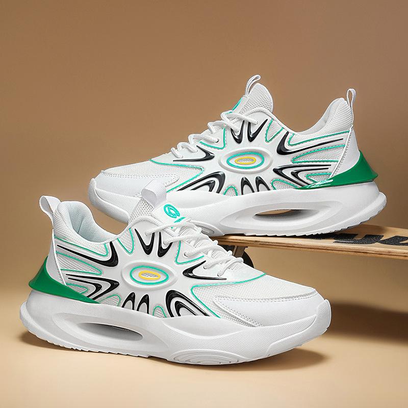 Teen Men's Shoes Summer Sports Fashion Internet Celebrity Breathable Trendy Brand Dad Shoes Stepping On Shit Feeling Mesh Casual White Shoes