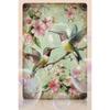 Vintage Hummingbirds Metal Wall Art Rustic Floral Decor 8x12 Inch Canvas