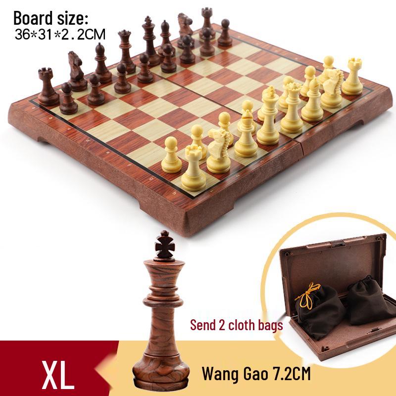 UB Magnetic Chess Set - Folding Chessboard for Beginners (Large & Medium Sizes)