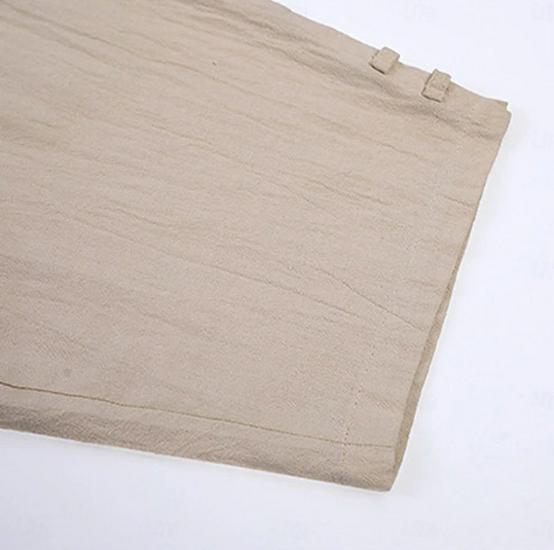 2025 Men's Casual Summer Cotton Linen Drawstring Capri Pants