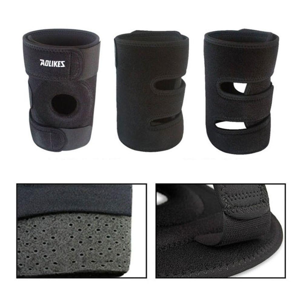 Sports Safety SBR Polyester Knee Support Adjustable Keep Warm Wrap Brace Breathable Patella Protector