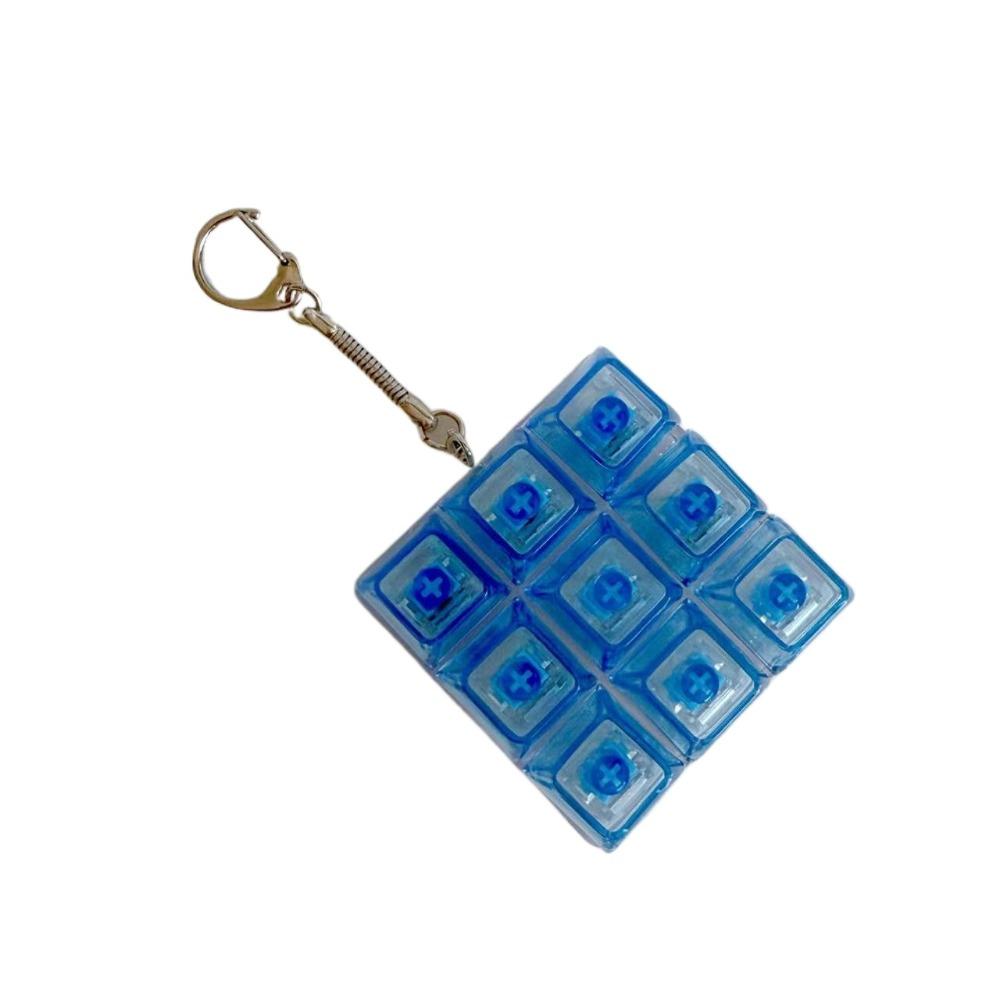 Klarer Klicker Dekompression Fidget Schlüsselanhänger Bunte Tastenkappe Knopf Fingerklicker Spielzeug Jungen Mädchen