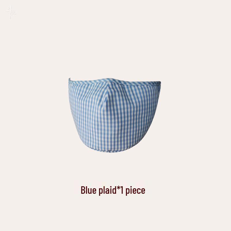 

Women s Plaid Cotton Sun Protection, Windproof, Breathable, Washable Cycling Face Mask