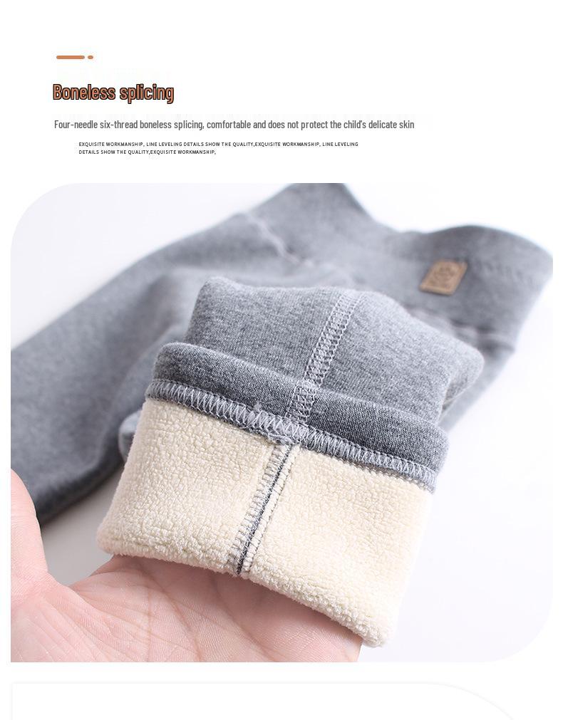 Girls' Fleece-Lined High-Waisted Winter Leggings - Toddler Lambswool One-Piece Long Pants