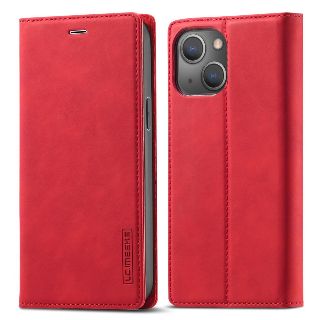LC.IMEEKE Magnetic Phone Case for iPhone 15,Microfiber Leather Stand Wallet Cover