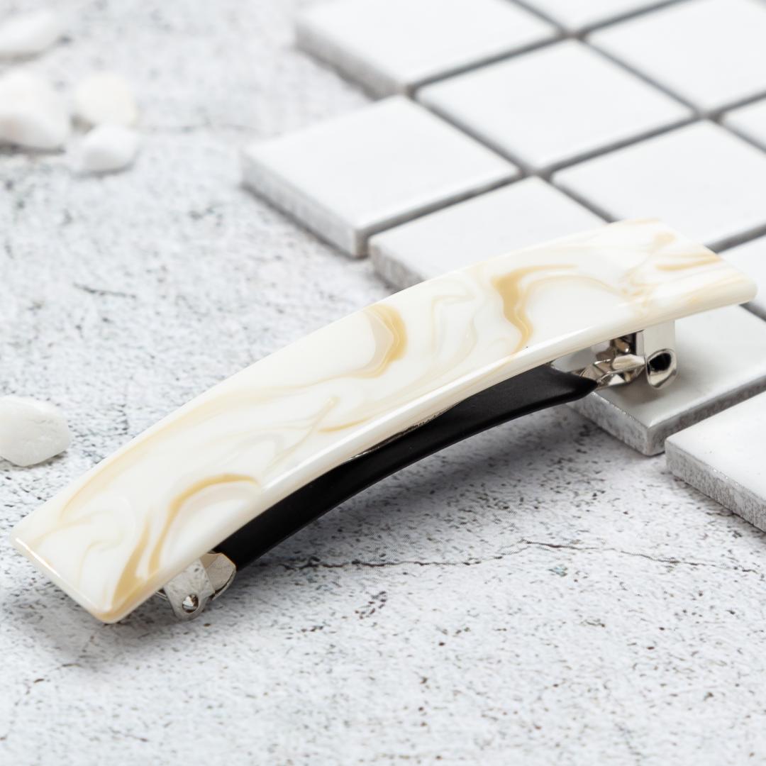 

9cm High Quality Acetate French Barrette Hairclip for Women Girls Vintage Leopard Print Spring Clip Elegant Geometric Colorful