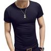 T-shirt da uomo slim alla moda Camicia da uomo in cotone traspirante morbida e confortevole Fitness e tempo libero