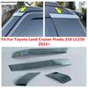 Auto A-Säule Fensterpfosten Panel Sequ Abdeckung Zierleiste ABS Chrom Zubehör für Toyota Land Cruiser Prado 250 LC250 2024 2025