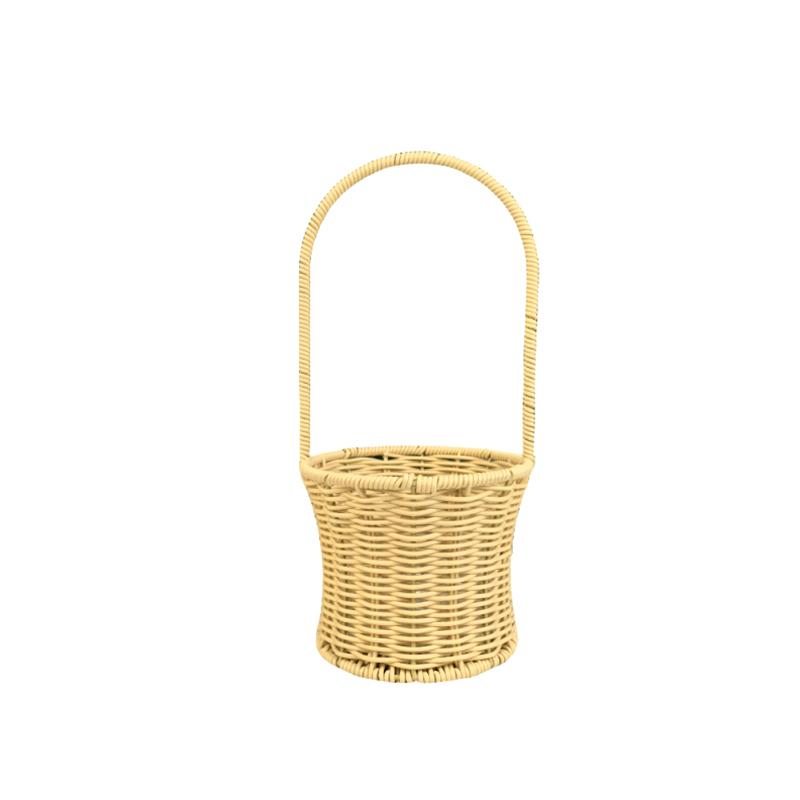 1Pc Weaving Simplicity Hat Basket Countryside Handheld Modern Photography Props Manual Flower Basket