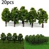 Garten Modell Bäume Miniatur Kunststoff Dekoration 20Pcs Mini DIY Landschaft
