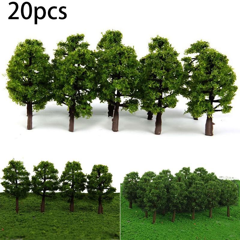 Garten Modell Bäume Miniatur Kunststoff Dekoration 20Pcs Mini DIY Landschaft