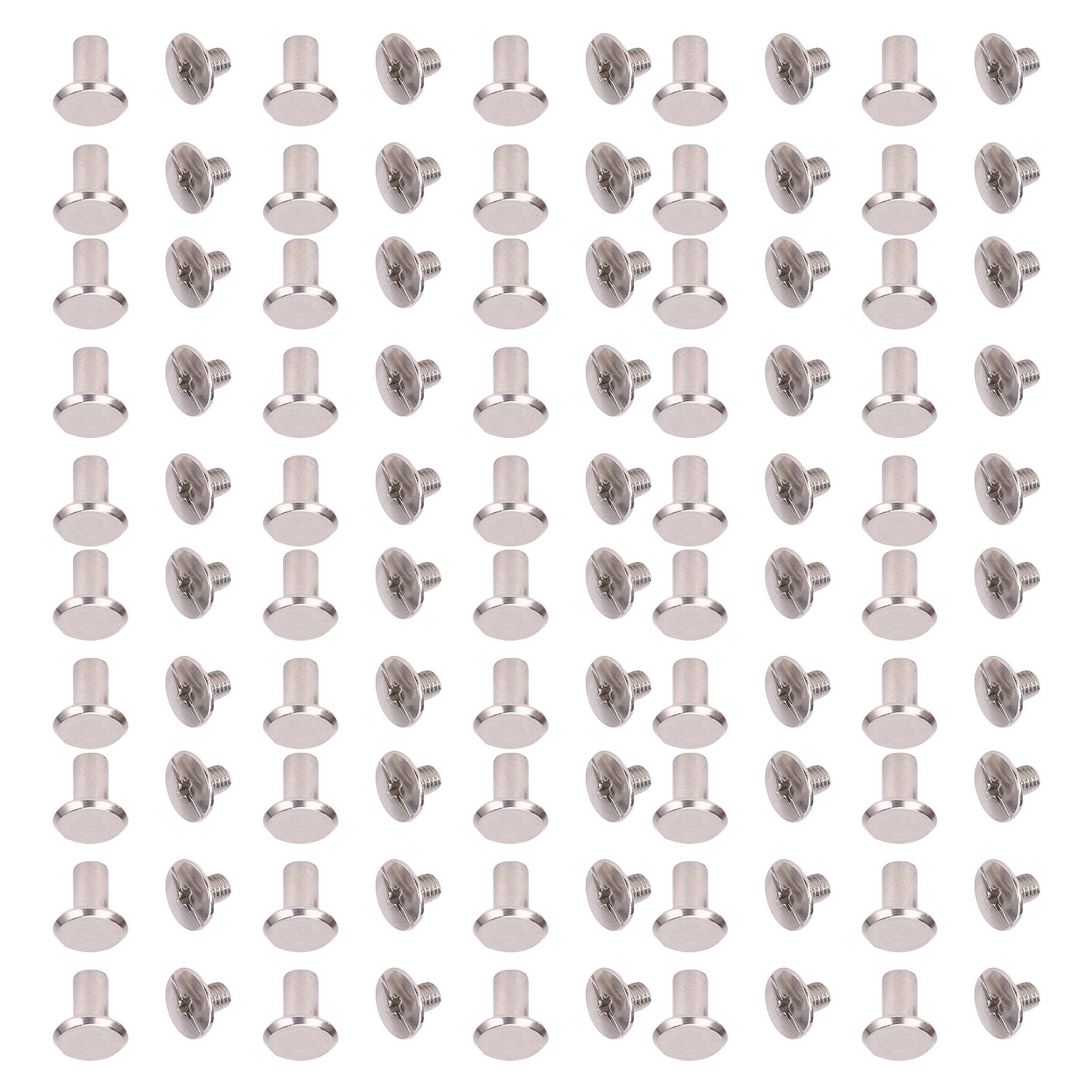 

4.5x8x9мм 50 шт. Винтовые заклепки M3.5 с плоской круглой головкой для скрепления ПУ кожи, для поделок своими руками