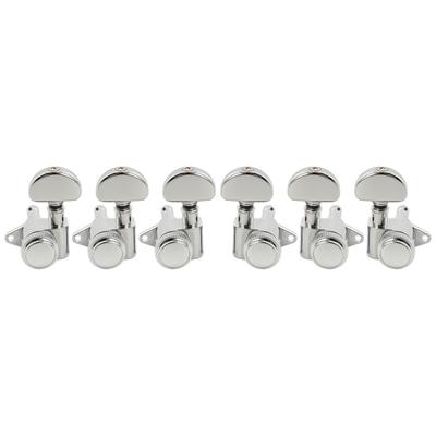 Musiclily Pro R18K L3R3 Locking Gear for Chrome Tuners, 181 Ratio, Half-Moon Button, 90-Degree Screw, Acoustic/Electric Guitars,