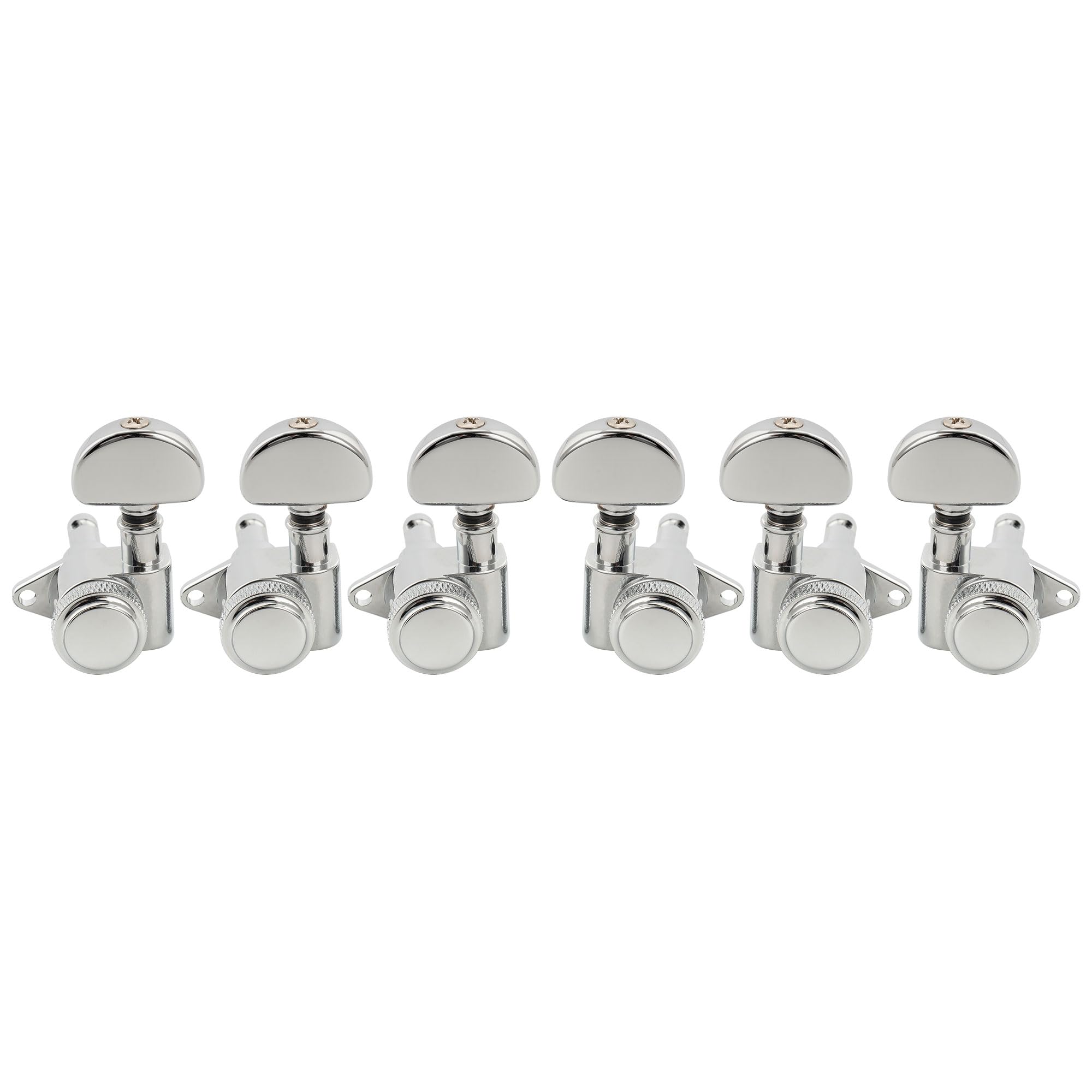 

Musiclily Pro R18K L3R3 Блокирующая колковая механика для хромированных колков, Передаточное число 18:1, Кнопка в форме полумесяца, Винт под 90 градусов, Для акустических/электрических гитар,