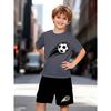 Summer 2025 Bestseller Youthful and Energetic Street Casual Fashion 3D Letter Pattern Printed Comfortable Children's Set