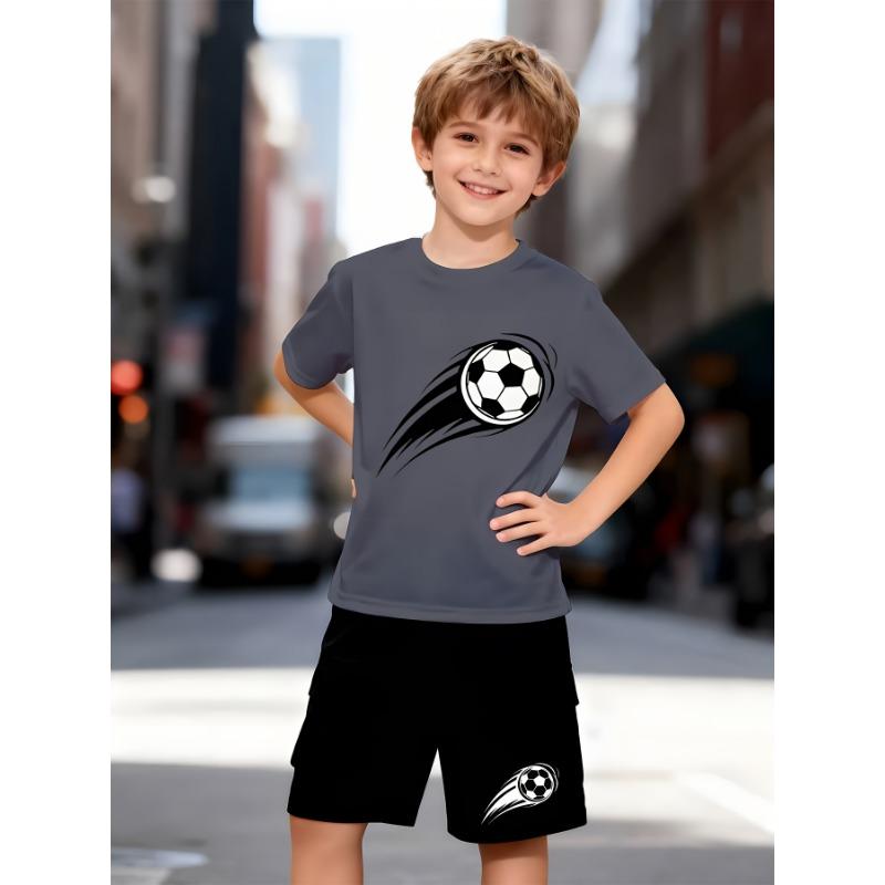 Summer 2025 Bestseller Youthful and Energetic Street Casual Fashion 3D Letter Pattern Printed Comfortable Children's Set