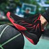 Men's shoes basketball shoes autumn and winter new high-top fly-woven breathable non-slip wear-resistant sports shoes men's running casual shoes