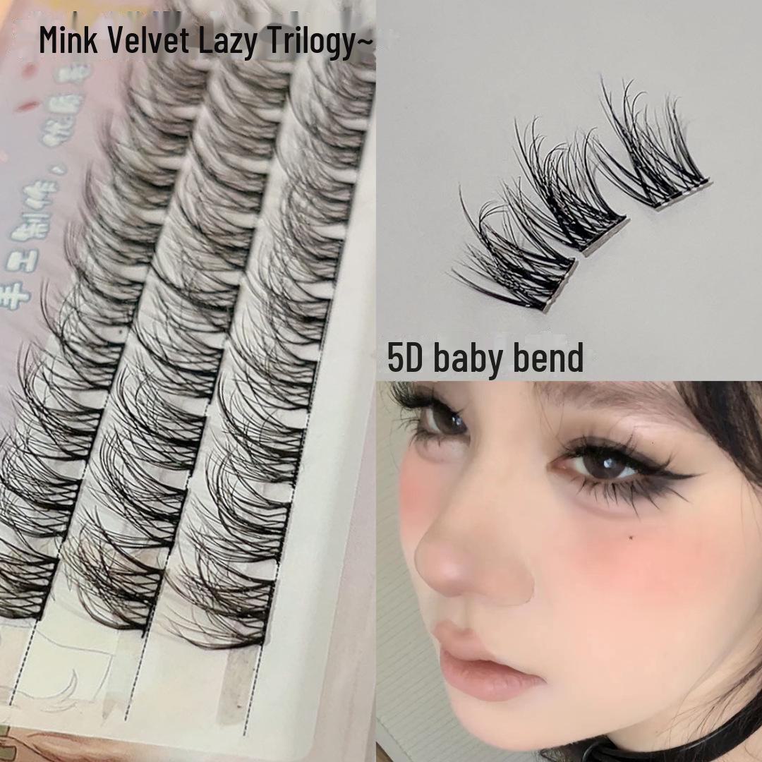 

Норковые бархатные самоклеящиеся 3D накладные ресницы - натуральный 5D детский изогнутый лисий дизайн