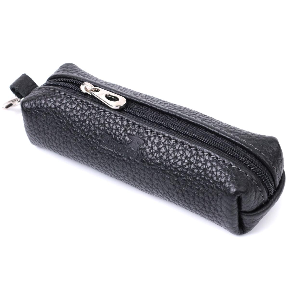 

Містка ключниця унісекс з натуральної шкіри SHVIGEL Key Wallet 16227 Чорна