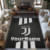 Juventus Individuell Beschriftbare Fußmatte Geeignet für Spielzimmer Balkon Wohnheim Esszimmer Rutschfester Teppich Büros Dekorieren