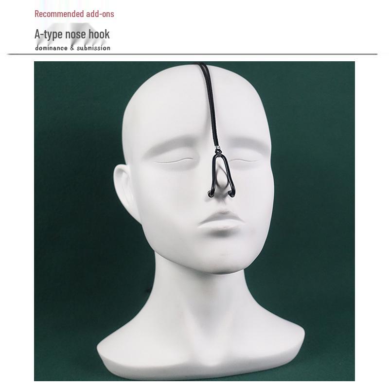 Nose Hook Headgear for Facial Domination BDSM Toy