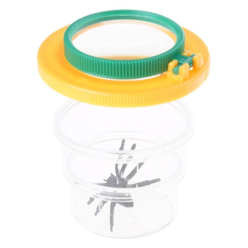 

Kids Insect Catching Box with Magnification Foldable Insect Observation Insect Container for School Classroom Exploration жовтий