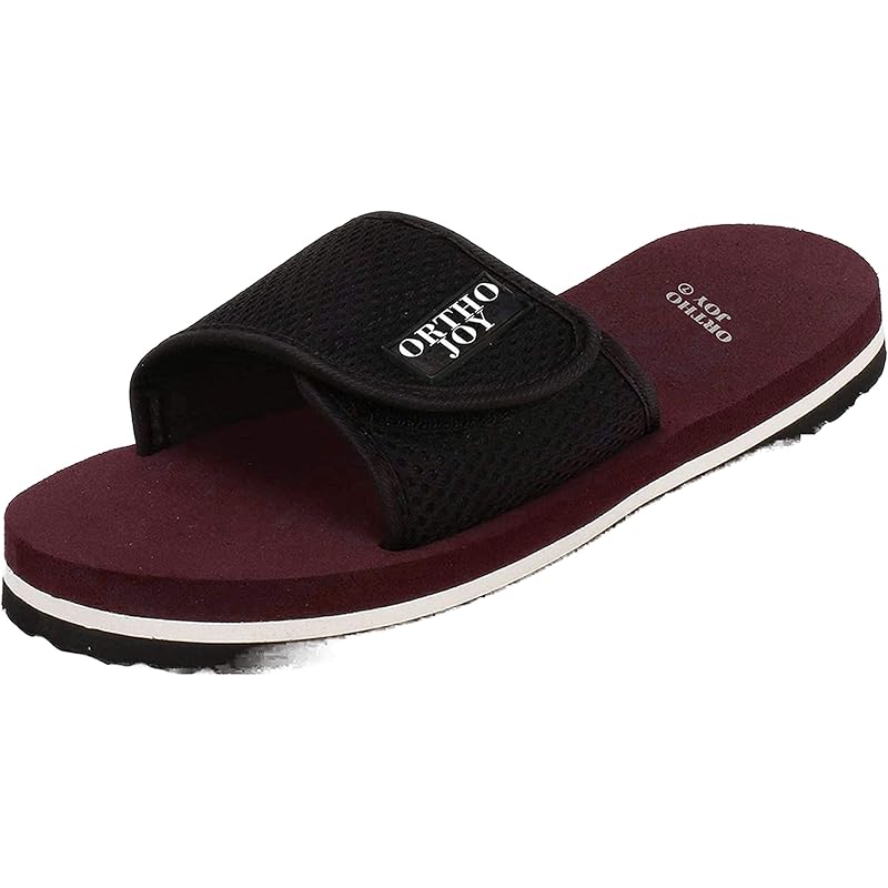 Ortho Joy Extra Soft Doctor Ortho Slippers For Men/Flip-Flops - Orth_Msp03_Mrn_08_P 8 UK малиновый