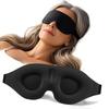 Unisex 3D Contoured Sleep Eye Mask, Comfortable and 100% Light-blocking, Fits the Eye Area Perfectly.