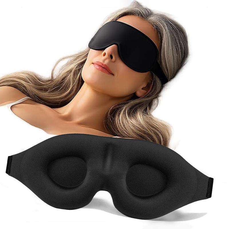 Unisex 3D Contoured Sleep Eye Mask, Comfortable and 100% Light-blocking, Fits the Eye Area Perfectly.