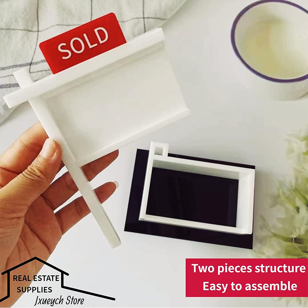 Real Estate Business Card Holder for Realtor Business Office Reception Tabletop
