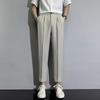 Nine-point Pants Lazy Trend New Solid Color Youth Popular Spring and Autumn Trendy Pants Men's Hong Kong Style Casual Straight