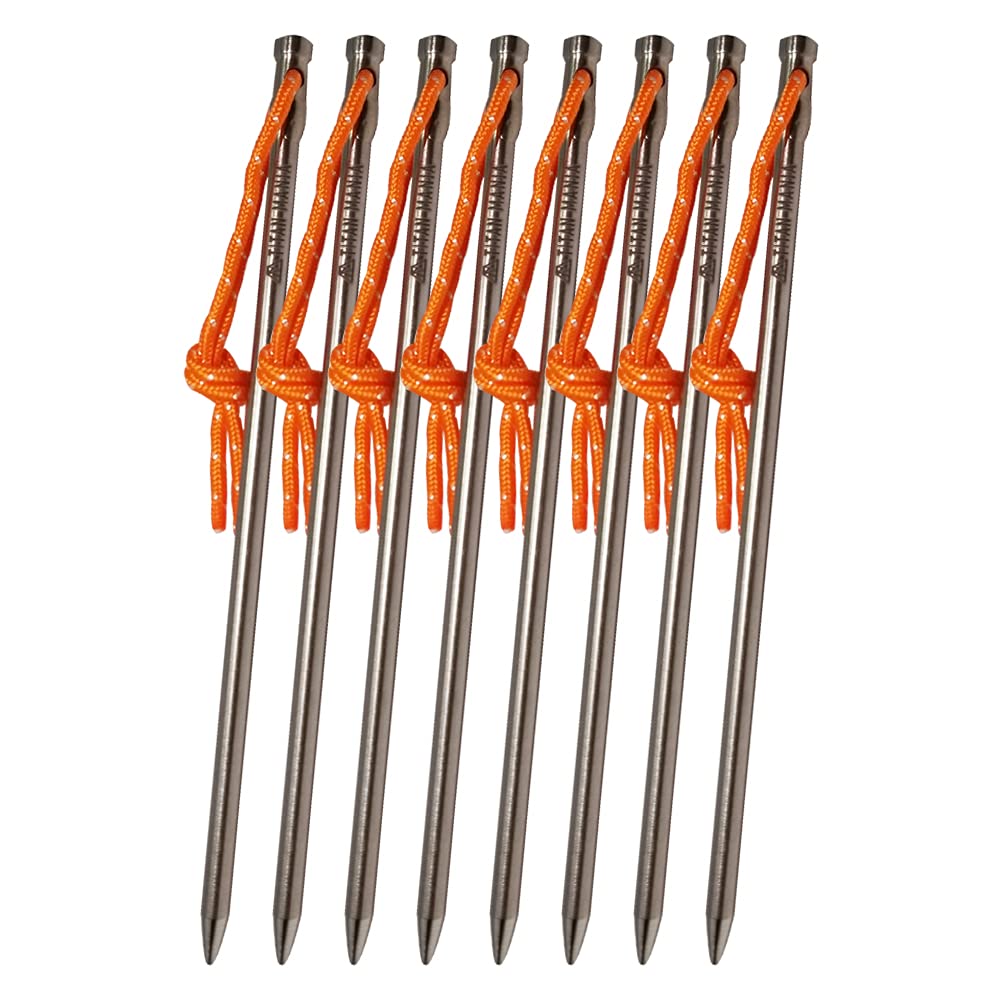 

TITAN MANIA Титан Цельный Титан Ультра 5мм Набор для Жесткой Установки Палатки В комплекте Сумка для Хранения x Набор Колышков, Колышки, Легкий, Прочный, Диаметр,