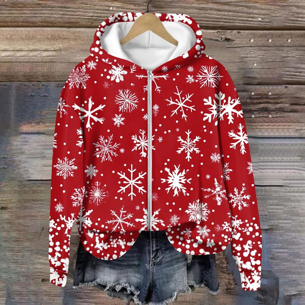 Jackets For Women Long Sleeve  Zip Up  Print Outerwear Casual Jackets