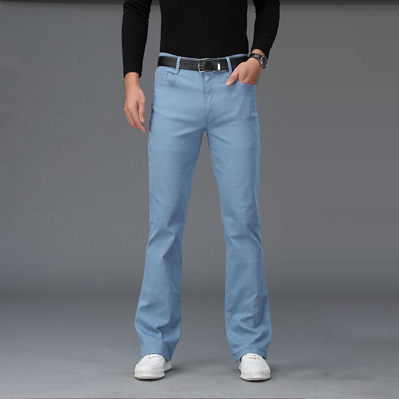 Men's Big Flared Jeans Boot Cut Leg Flared Loose Fit Male Designer Classic Casual Jeans Jeans For Men