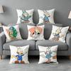 Cartoonn Rockos Modern Life Pillow Cover Soft Microfiber Pillowcase Home Sofa Decor Surprise Decorative Printed
