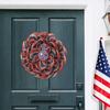 4th of July Wreath Patriotic Americana Memorial Day Hanging Wreath for Independence Day Front Door Window Wall Decor